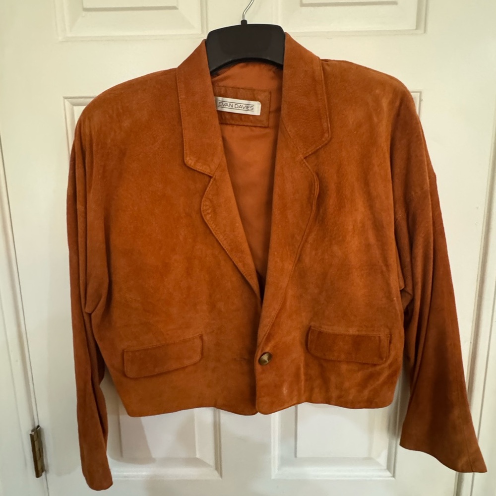 Women's Rust Suede Blazer